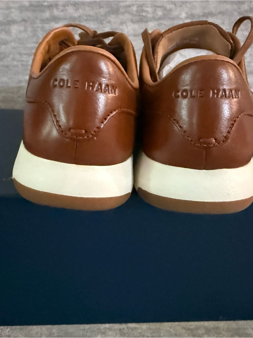 Cole Haan Tan/Brown Leather Low-Top Sneakers